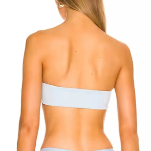 L*Space Dawn Bikini Top, Sky Blue Shine Shimmer, Size: Large, NWT - Picture 4 of 13